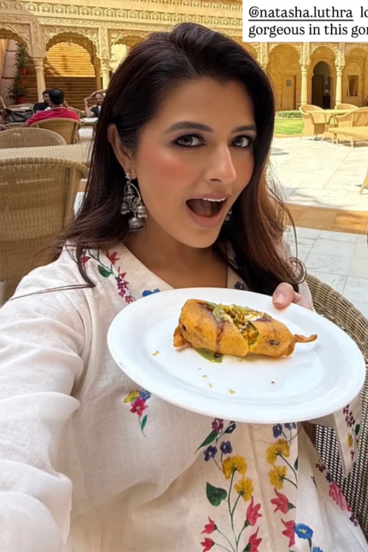 Natasha Luthra in Meadow Song Phiran Set