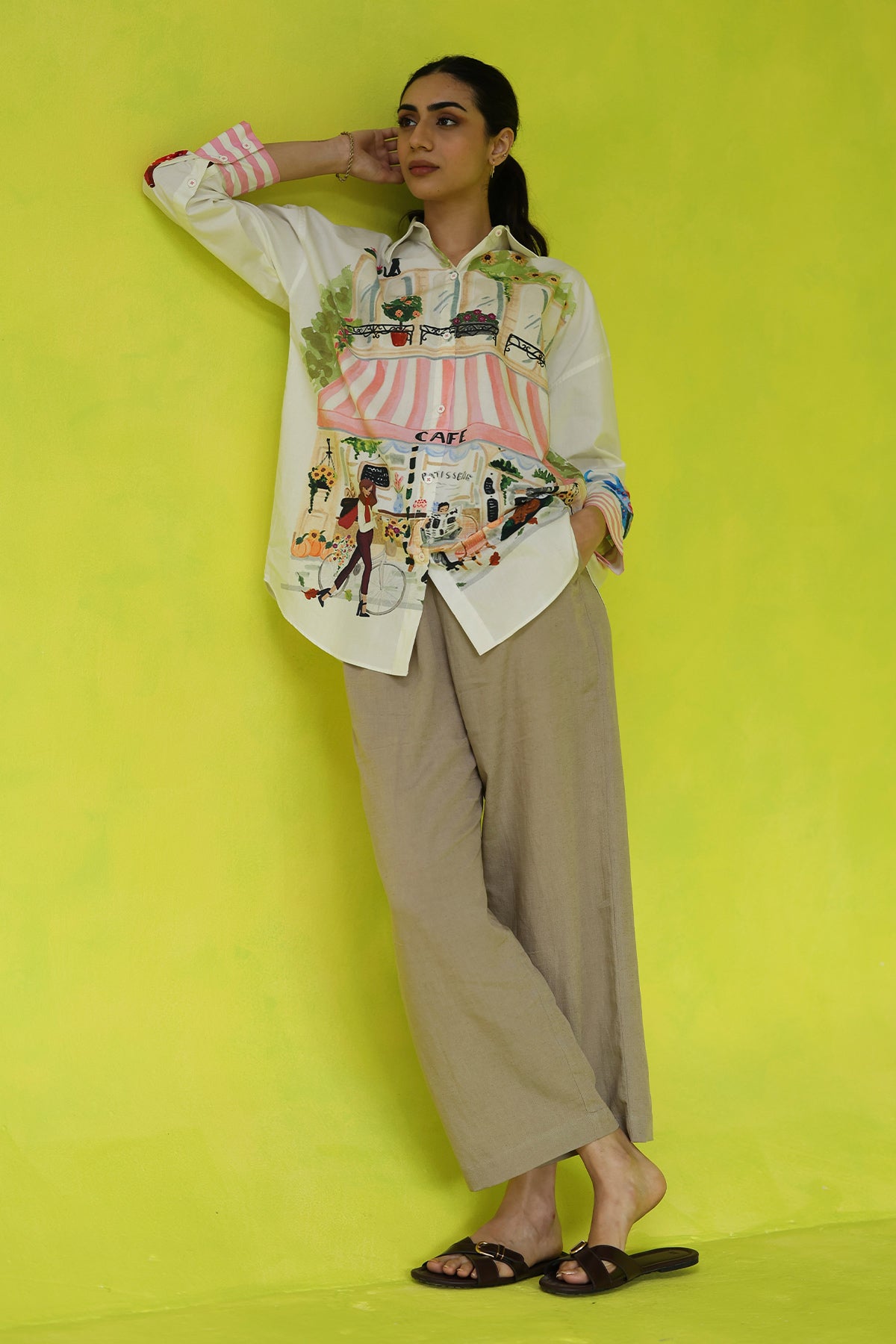 Espresso Run Oversized Shirt