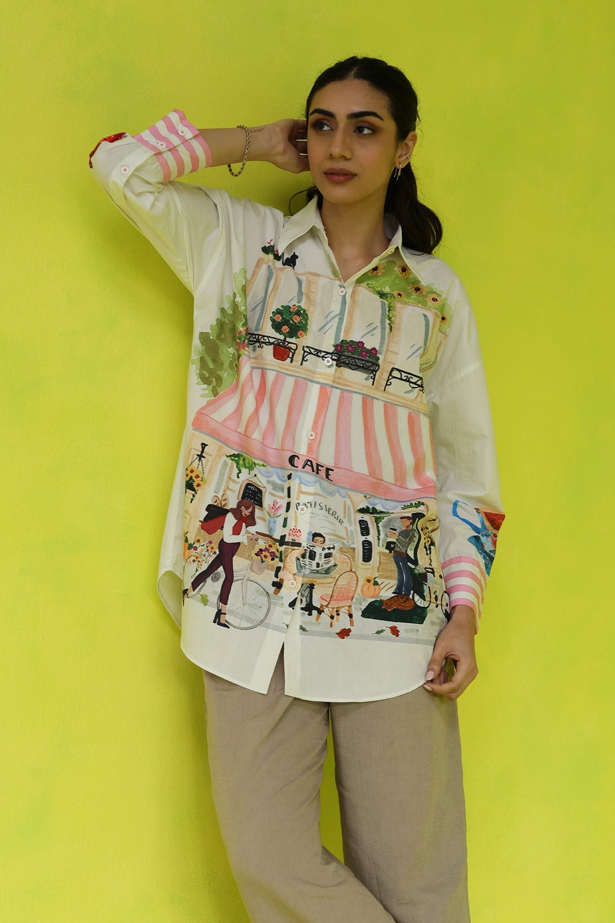 Espresso Run Oversized Shirt