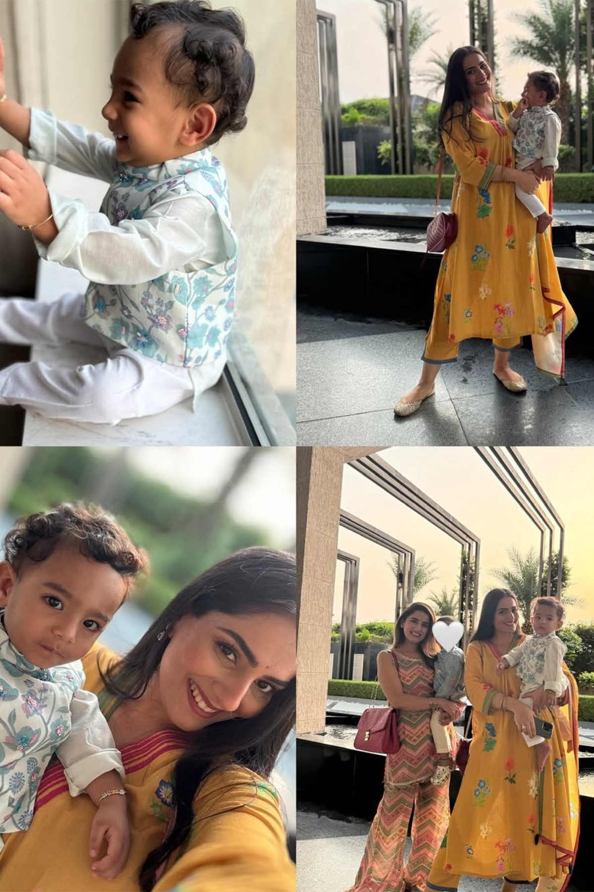 Surbhi Sethi in Marigold Kurta Set