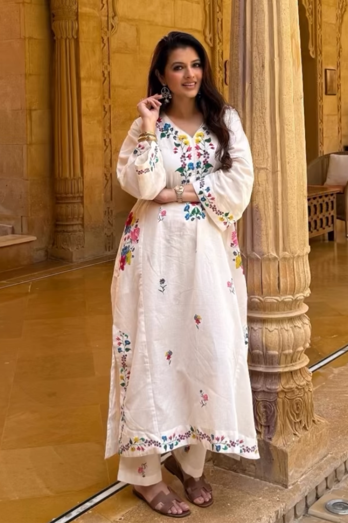 Natasha Luthra in Meadow Song Phiran Set