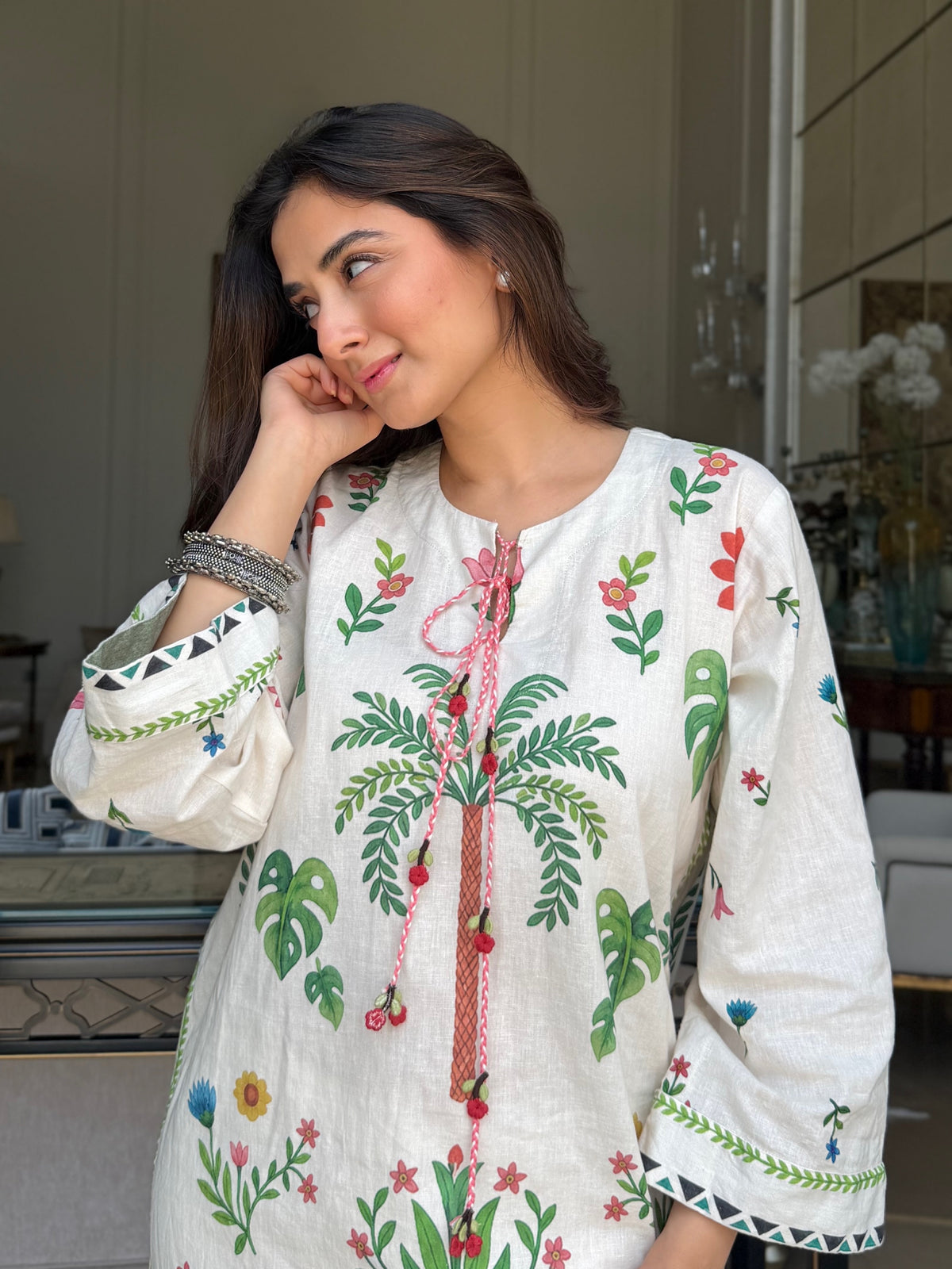 Evneet Kaur in Verbena Kurta Set