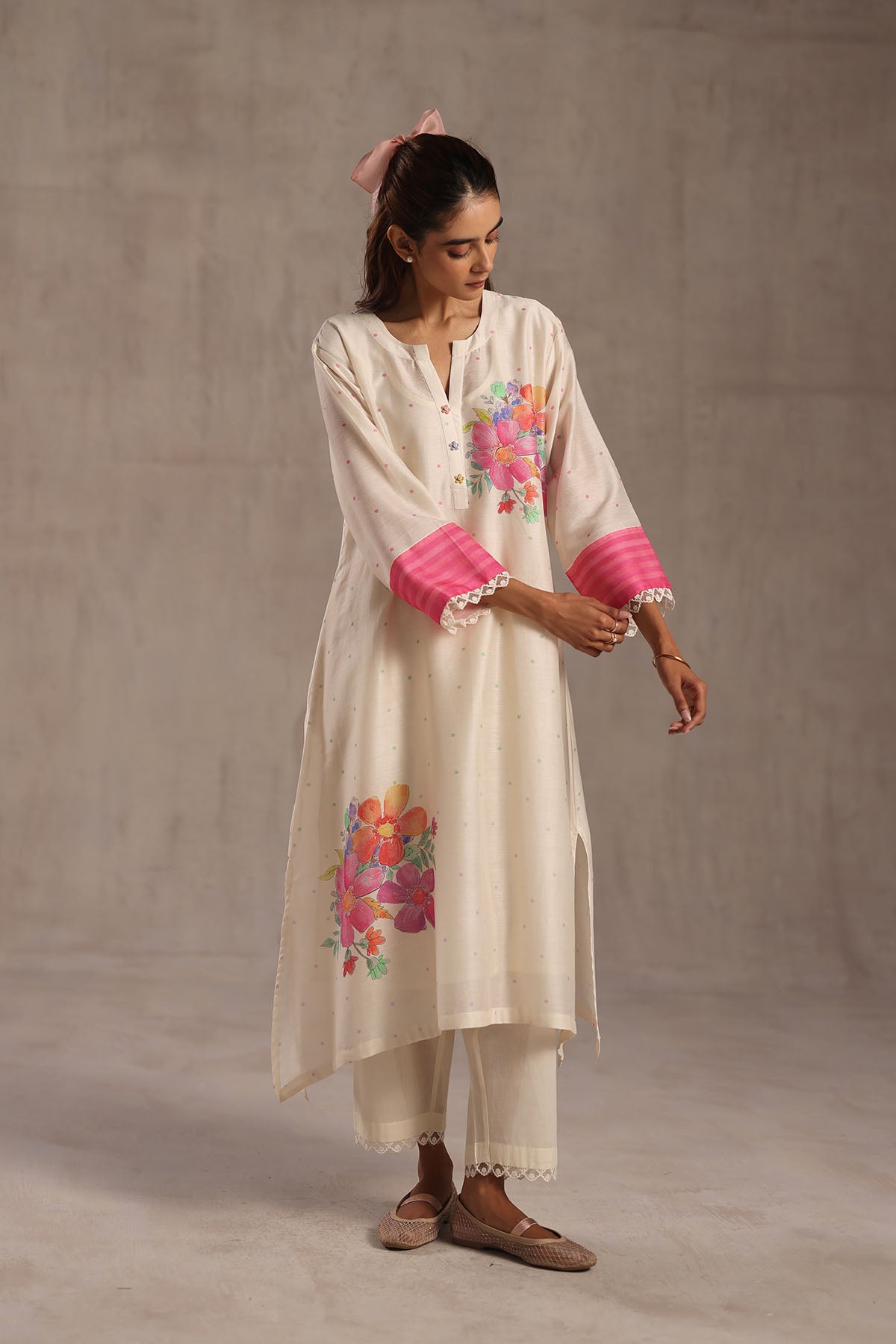 Apricot Kurta Set