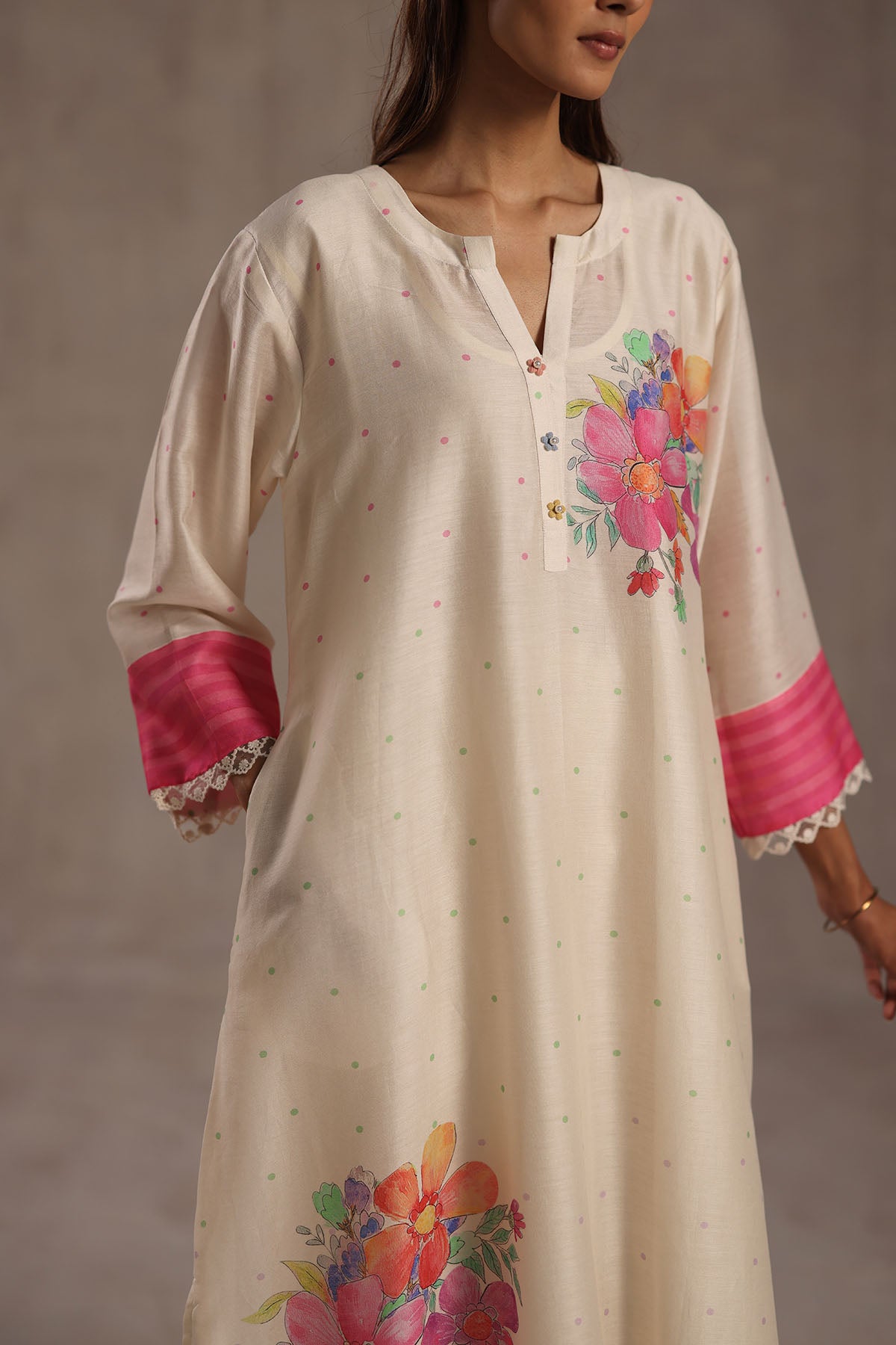 Apricot Kurta Set