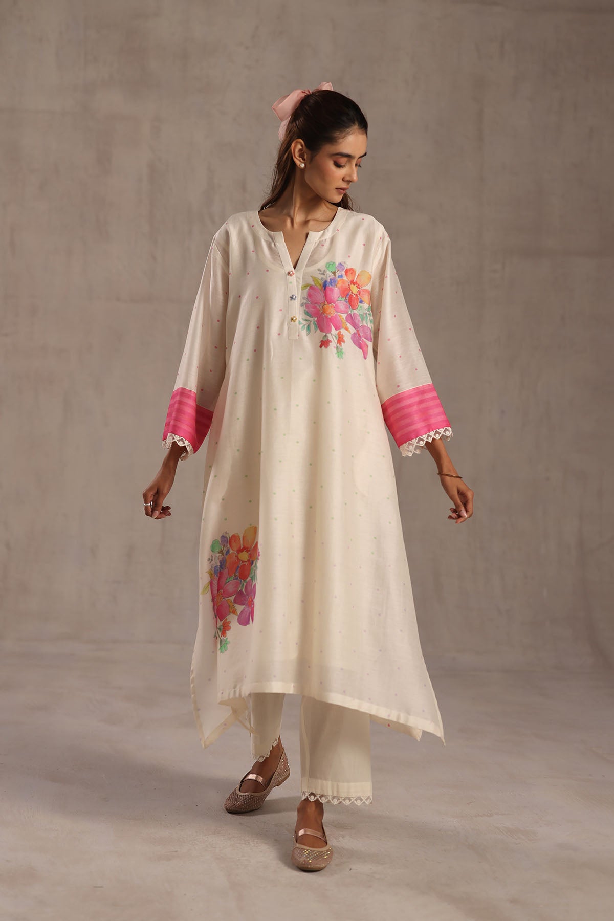 Apricot Kurta Set